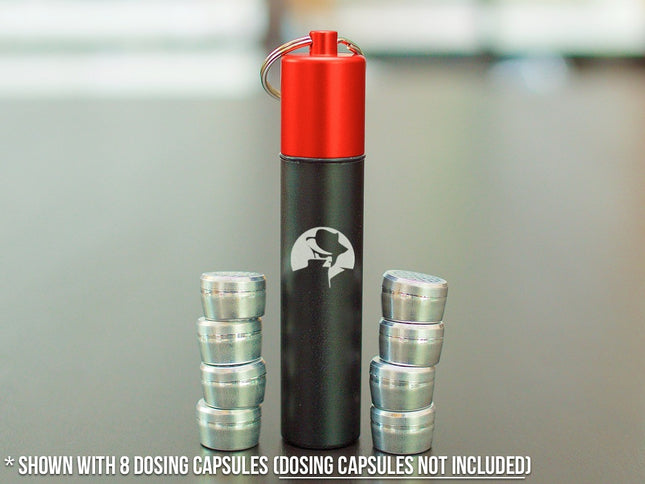 crafty mighty dosing capsule container with dosing capsules