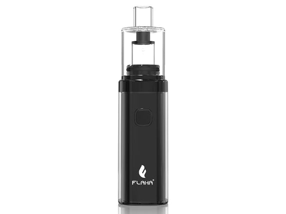 Flaka Zylo Portable E-Rig Close-Up – A detailed view of the Flaka Zylo, showcasing its compact design and concentrate vaporization chamber.