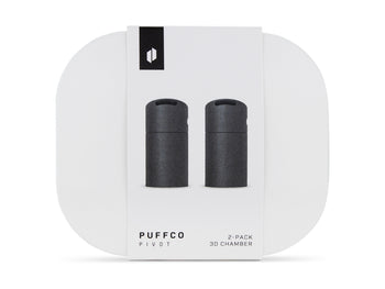 Puffco Pivot 3D Chamber inside compact travel case – perfect for preloading and swapping on the go.