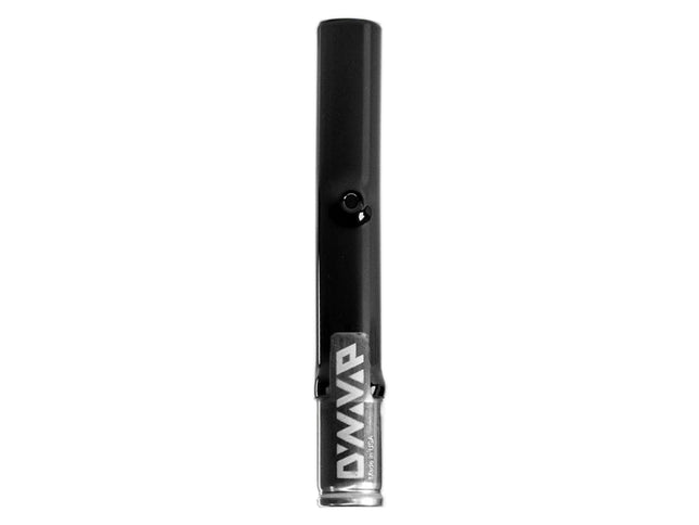Front view of the DynaVap G3 dry herb vaporizer showing full glass body and logo
