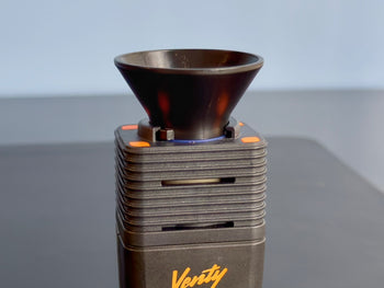 venty loading funnel positioned in place on the venty vaporizer