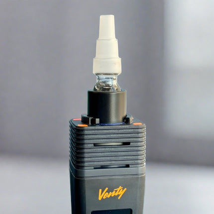 venty 3 in 1 glass adapter installed in place of cooling unit on venty vaporizer