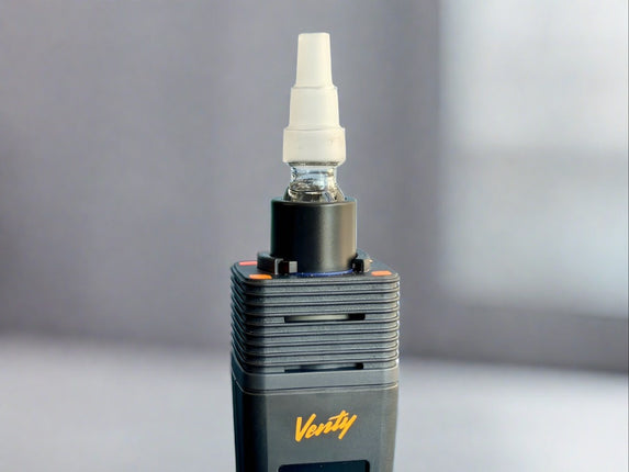 venty 3 in 1 glass adapter installed in place of cooling unit on venty vaporizer