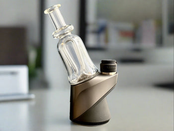 puffco peak pro glass top straight hammer long neck on puffco peak concentrate vaporizer