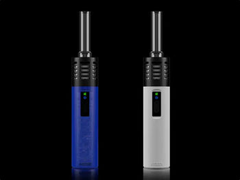 arizer air se in blue haze and reefer white with glass stems inserted