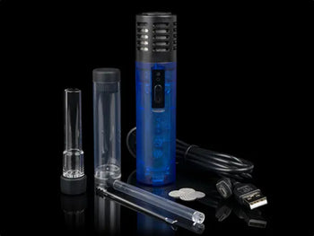 full kit components of arizer air se in blue haze