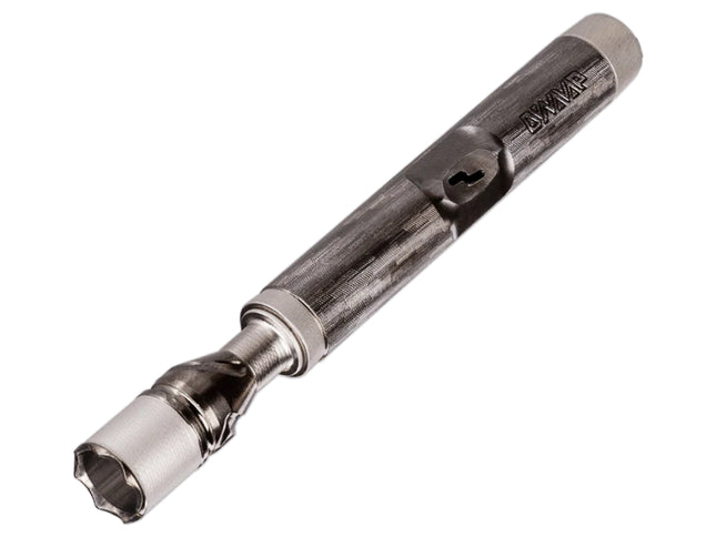 DynaVap M 7 TwoToniuM vaporizer shown from the front — full length with the TwoToniuM two-tone finish clearly visible.
