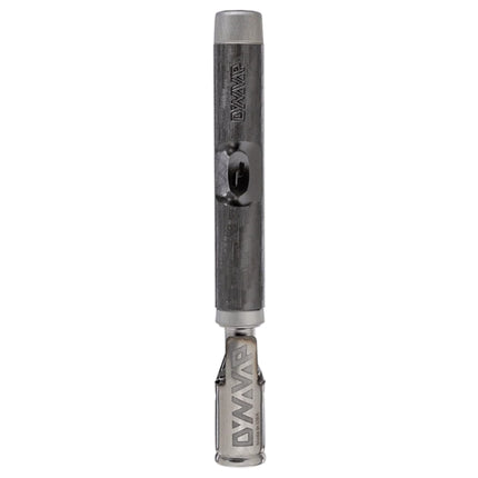 Close-up of the tip and bowl area of the M 7 TwoToniuM vaporizer, highlighting the finless tip design, chamber, and TwoToniuM finish contrast.