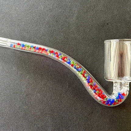 Puffco Proxy J-Hook glass attachment shown on its own, full 8-inch dry cooling design.