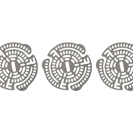 Tempest V2 Ball Retaining Screens, 3-piece stainless steel set for securing ruby or quartz balls inside the heating chamber.