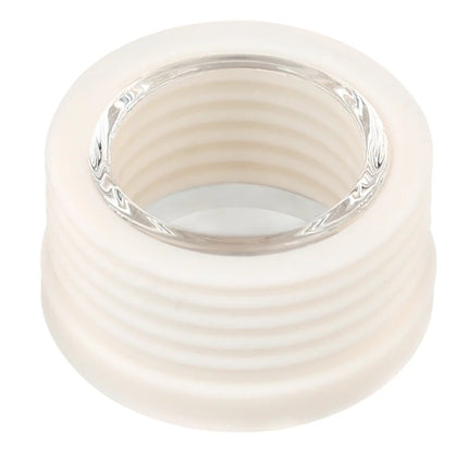 Tempest Glass Adapter V3 shown in clear glass, designed for hands-free use with the iSpire Wand on Tempest V1 and V2.