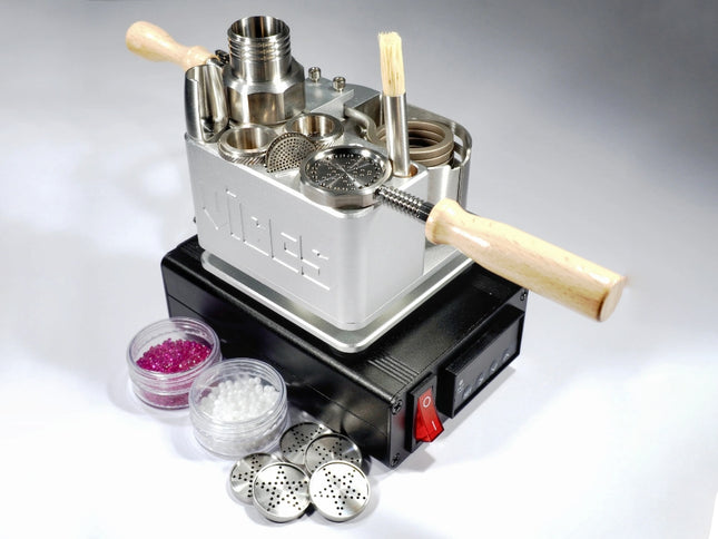 Vices Adaptaball ball vape internal media options including zirconia balls, ruby gems, and stainless steel star coins