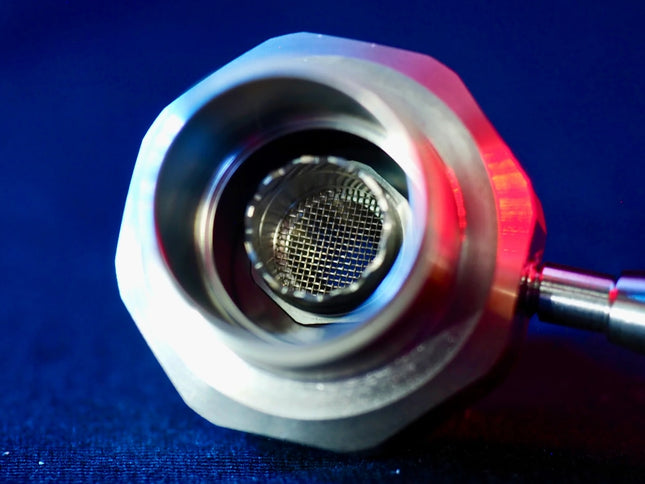 Inside view of Adaptabowl showing stainless steel matrix joint microdose chamber configuration