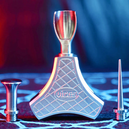 Vices Tri Tool fully assembled with scoop, tamper, and stir tool attached