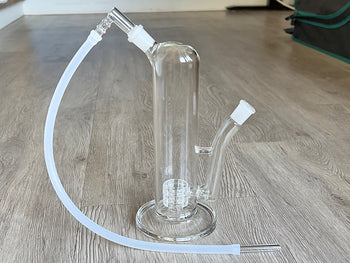 elephant pipe glass bong with silicone whip