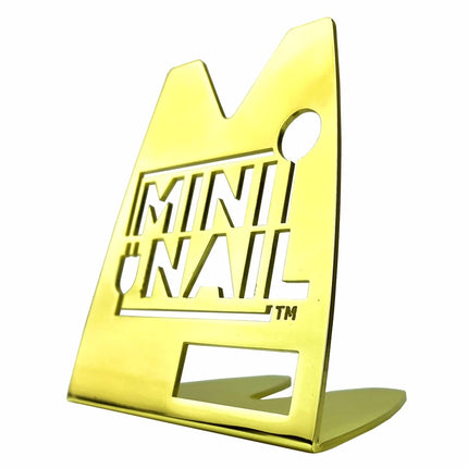 Mininail coil stand in gold on white background